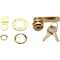Prime-Line Prime-Line Bright Brass Gold Steel Cabinet/Drawer Lock U9944 - alternate 1